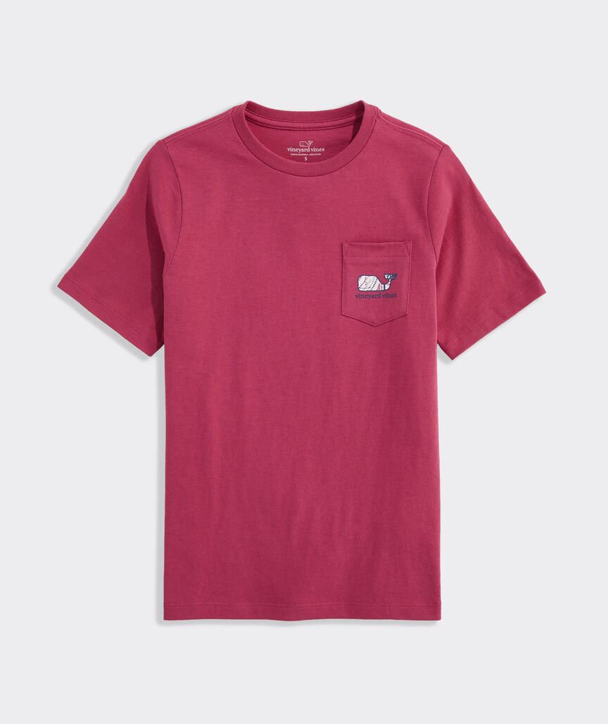 Boys' Island Woodblock Whale Short-Sleeve Pocket Tee