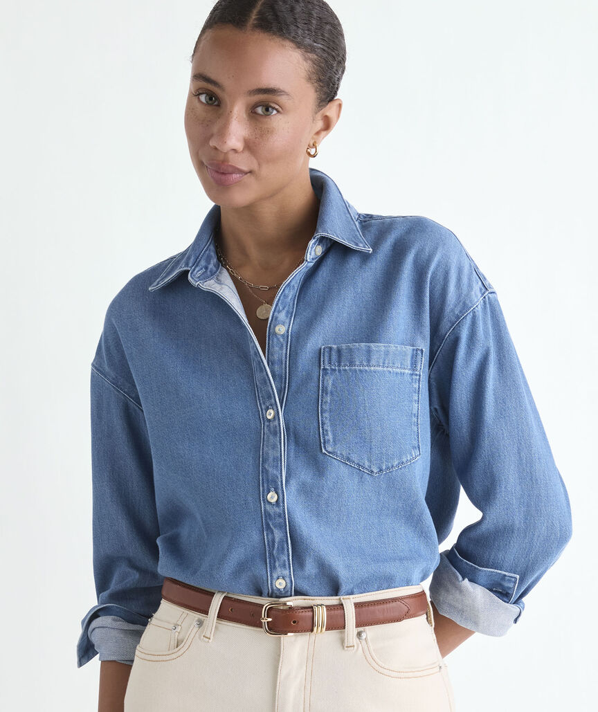 Birdie Denim Button-Down
