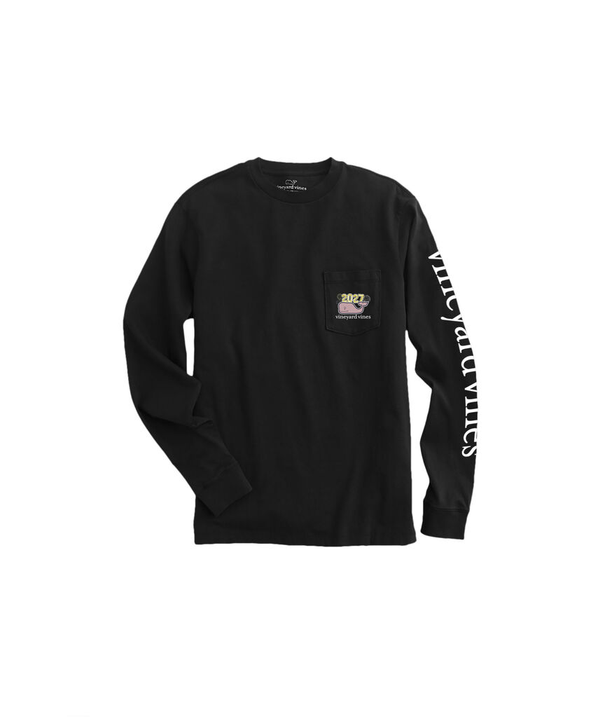 OUTLET New Year's Eve 2027 Whale Long-Sleeve Pocket Tee