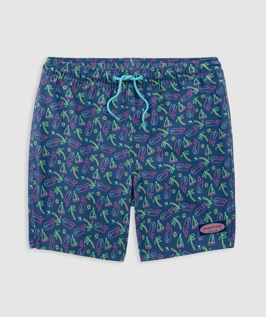 OUTLET Boys' Tossed Good Vibes Chappy Swim Trunks