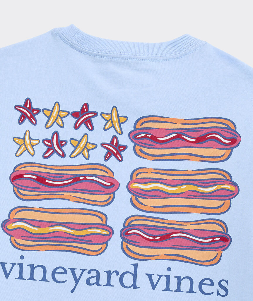 Boys' Hot Dog USA Flag Short-Sleeve Pocket Tee