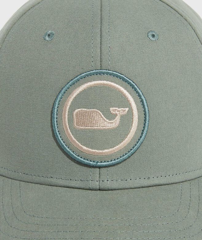 Whale Dot Patch Micro Canvas Baseball Hat