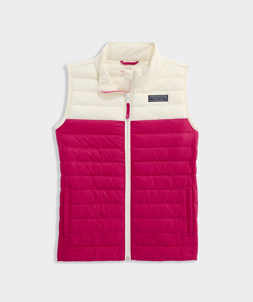 Girls' Packable Shoreline Colorblock Puffer Vest