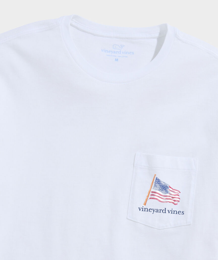 Shining Sea Flag Short-Sleeve Pocket Tee