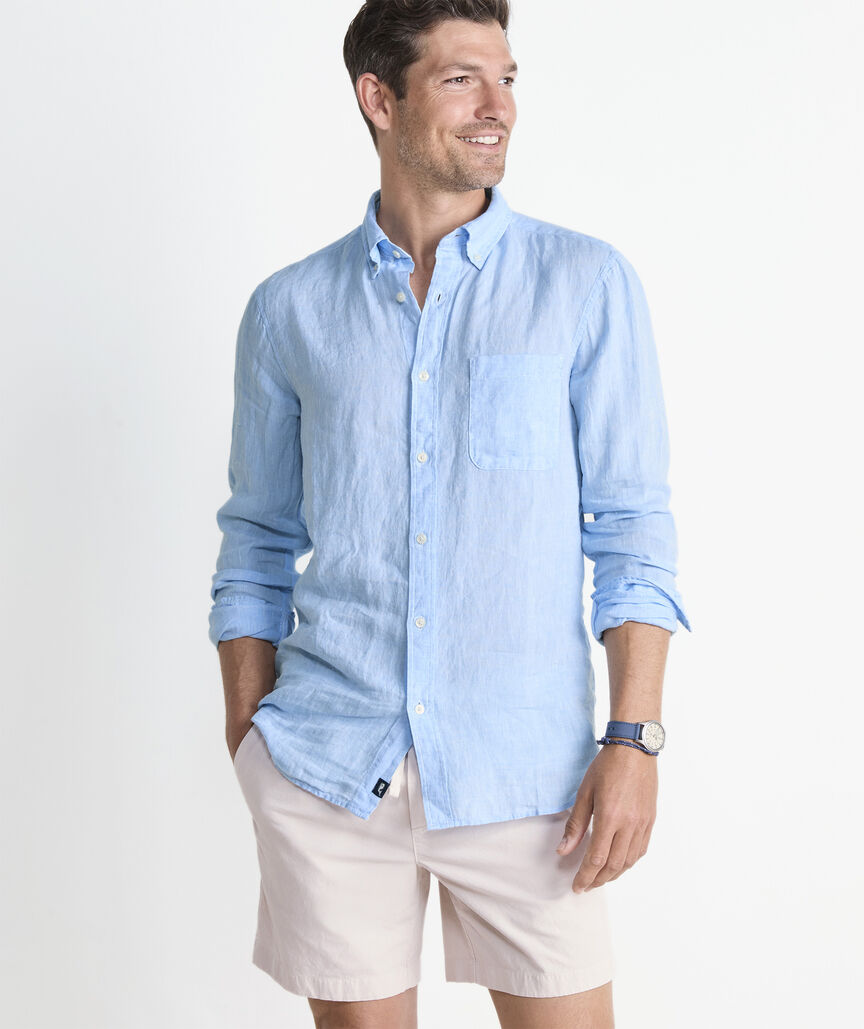 Surfside Solid Linen Shirt