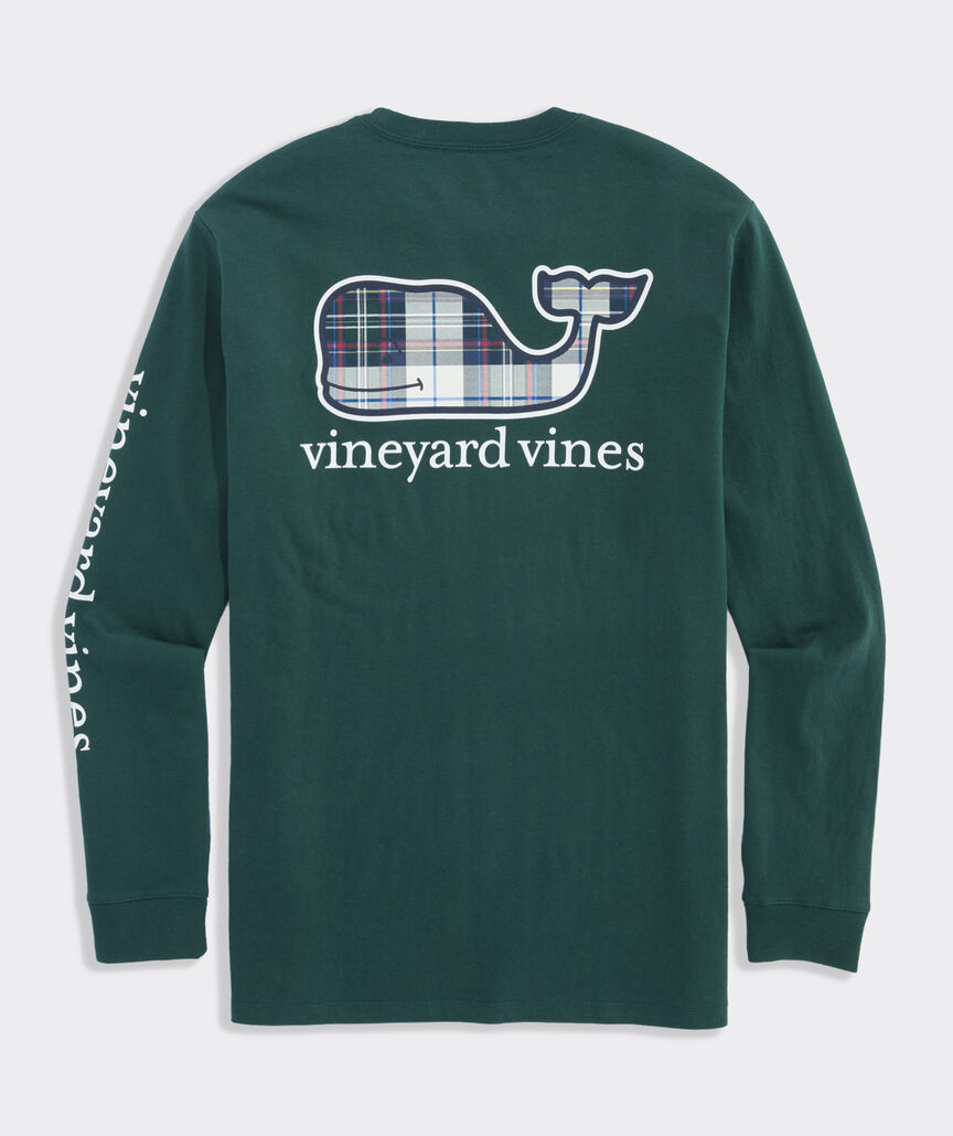 Plaid Whale Long-Sleeve Pocket Tee