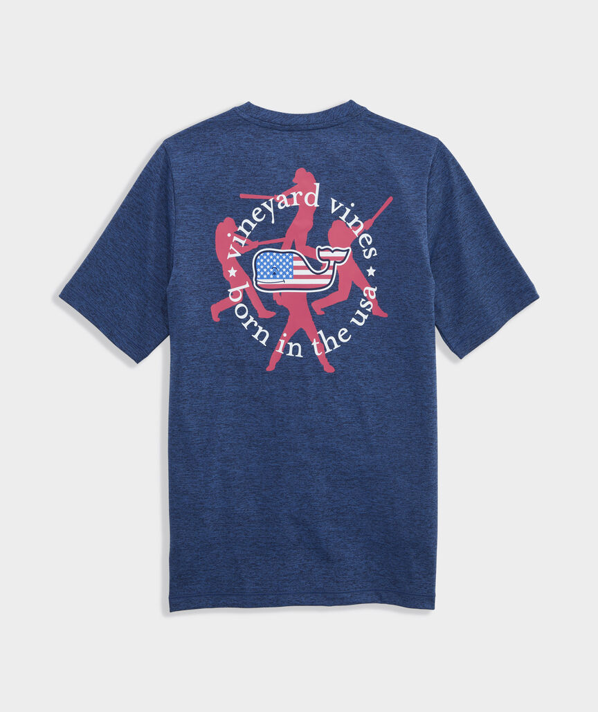 Boys' Performance Baseball USA Short-Sleeve Harbor Sun Tee