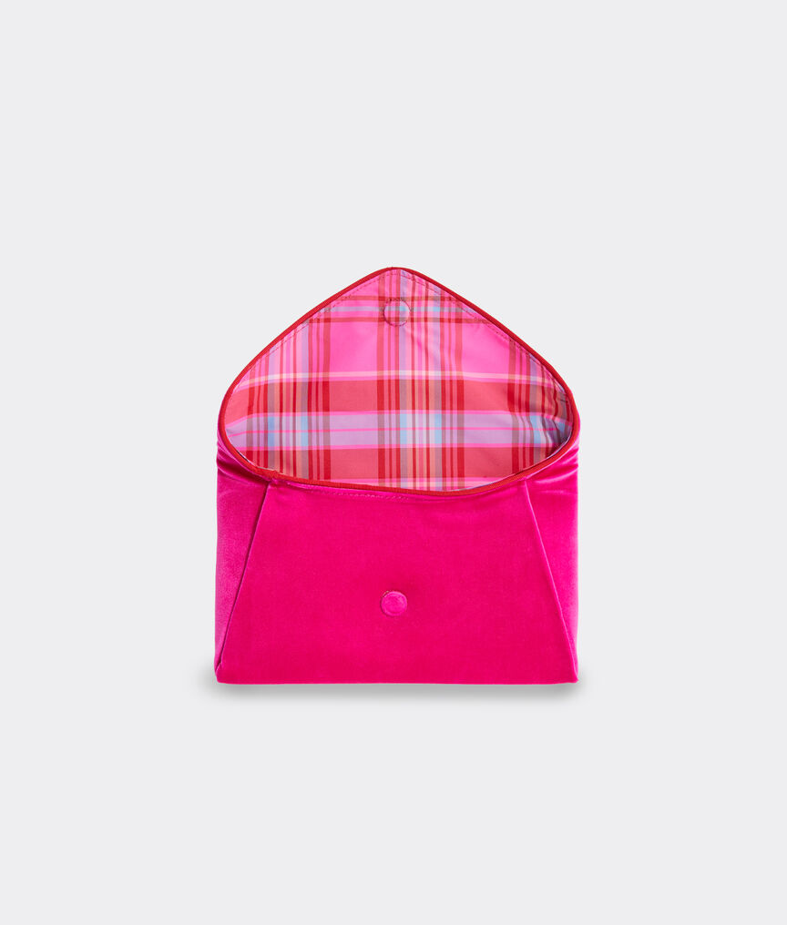 vv x Tuckernuck Party Plaid Velvet Envelope Clutch