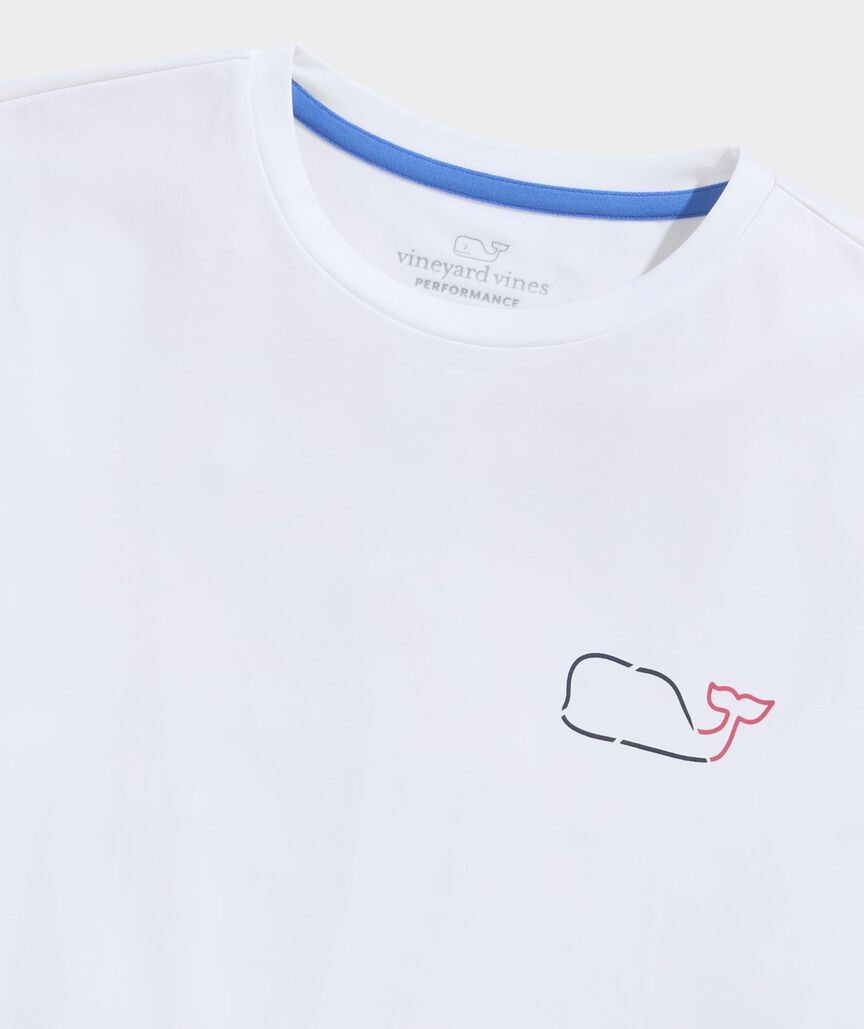 Performance On-The-Go Whale Outline Short-Sleeve Harbor Tee