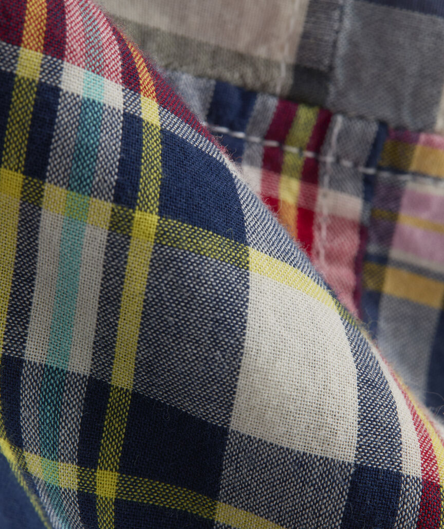 Patchwork Cotton Madras Short-Sleeve Shirt