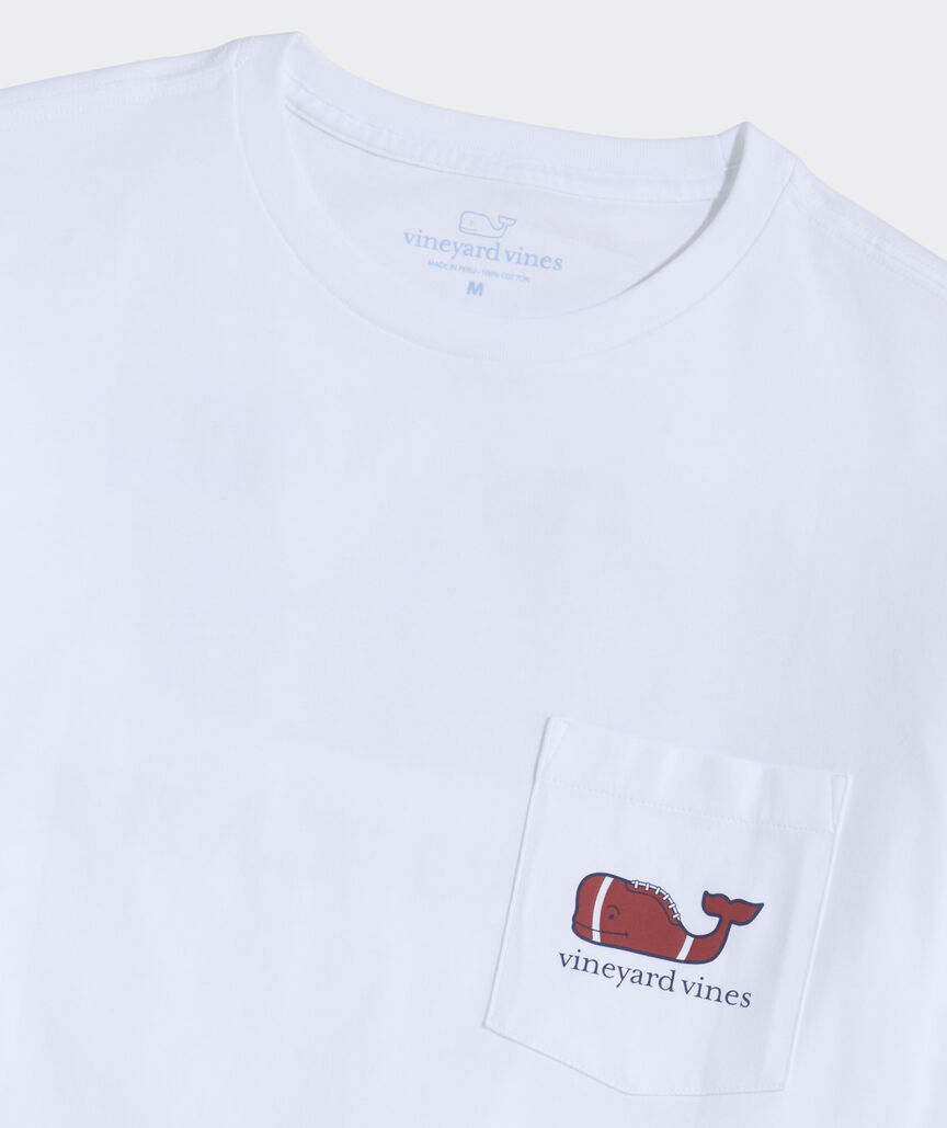 Football Whale Long-Sleeve Pocket Tee