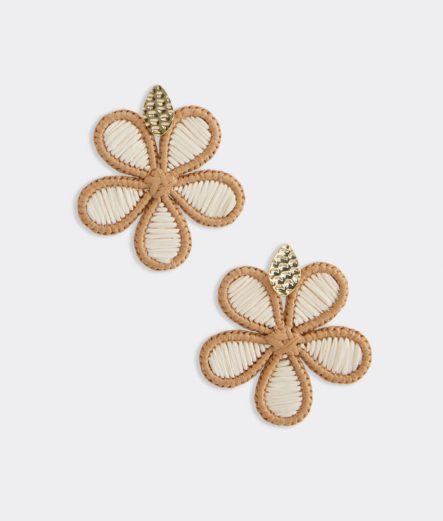 Hibiscus Basket Weave Earrings