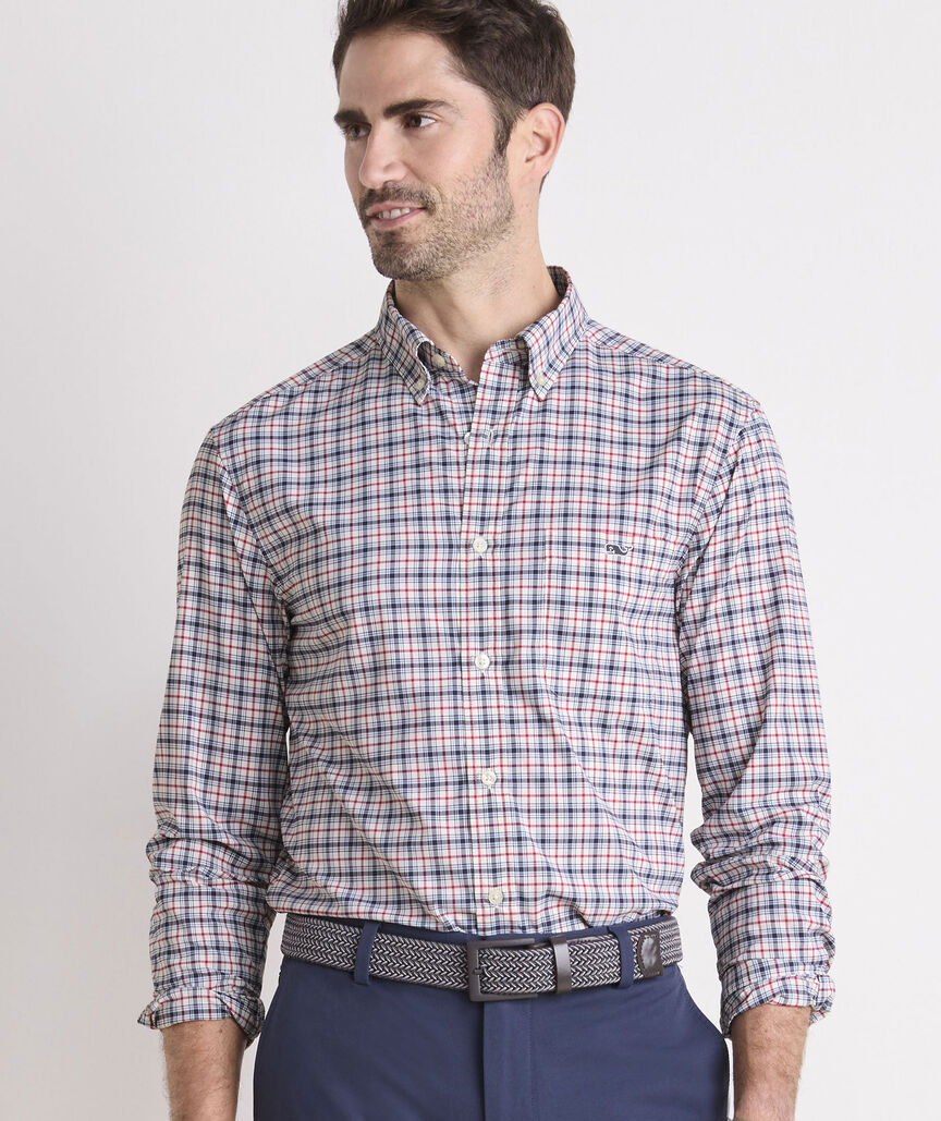 On-The-Go Nylon Plaid Shirt