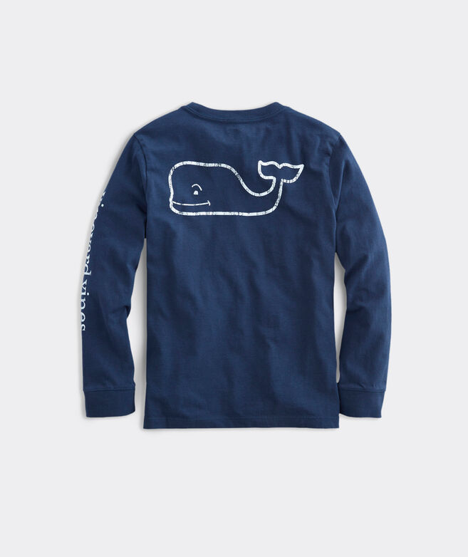 Kids Long-Sleeve Vintage Whale Graphic T-Shirt