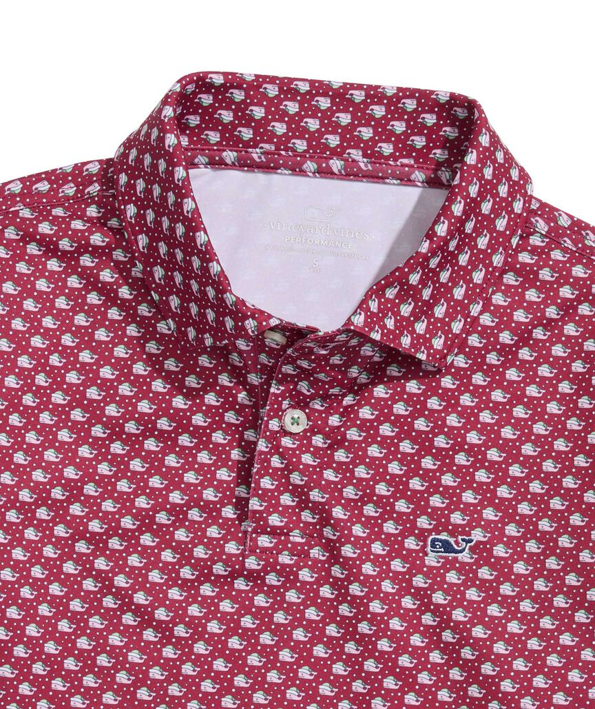 OUTLET Boys' Santa Whale Performance Polo