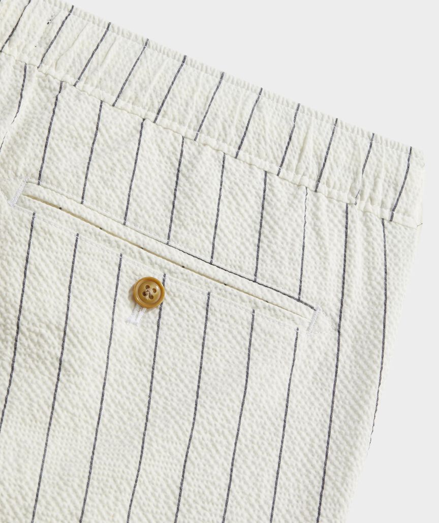 Kentucky Derby Seersucker Pleated Pull-On Pants
