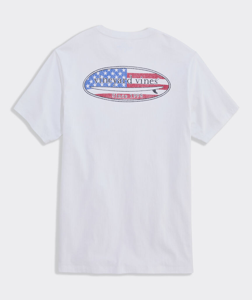 Drift Dye Classic USA Surf Logo Short-Sleeve Pocket Tee
