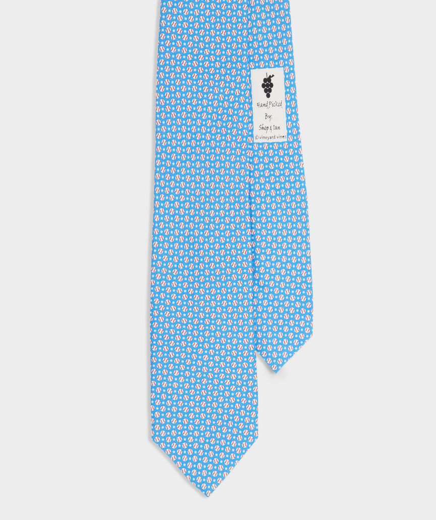 Baseballs & Stars Silk Tie