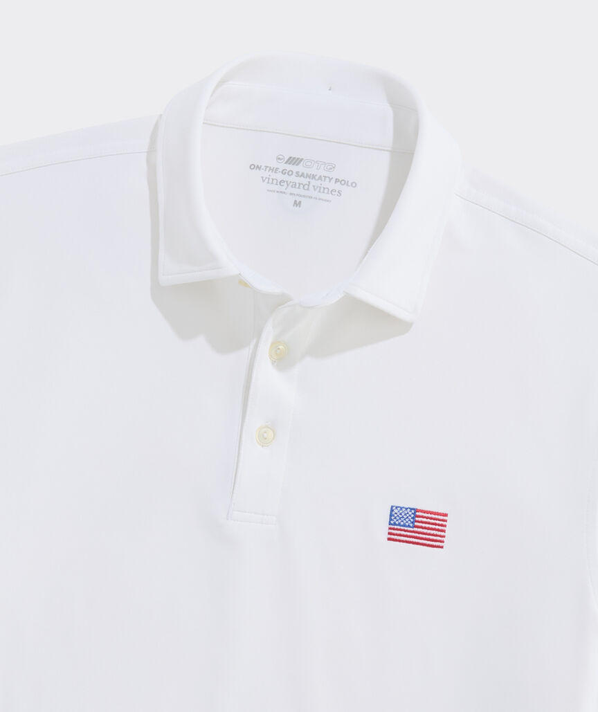Performance American Flag Solid Sankaty Polo