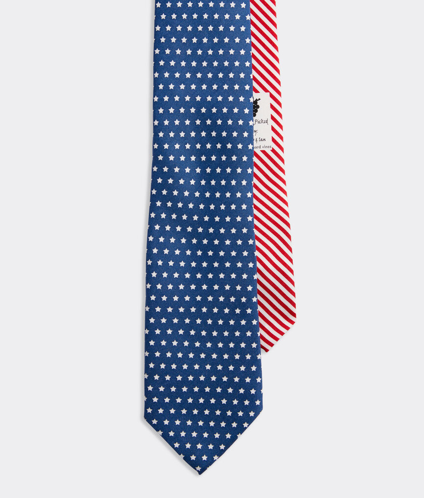 Stars & Stripes Double-Sided Printed Tie
