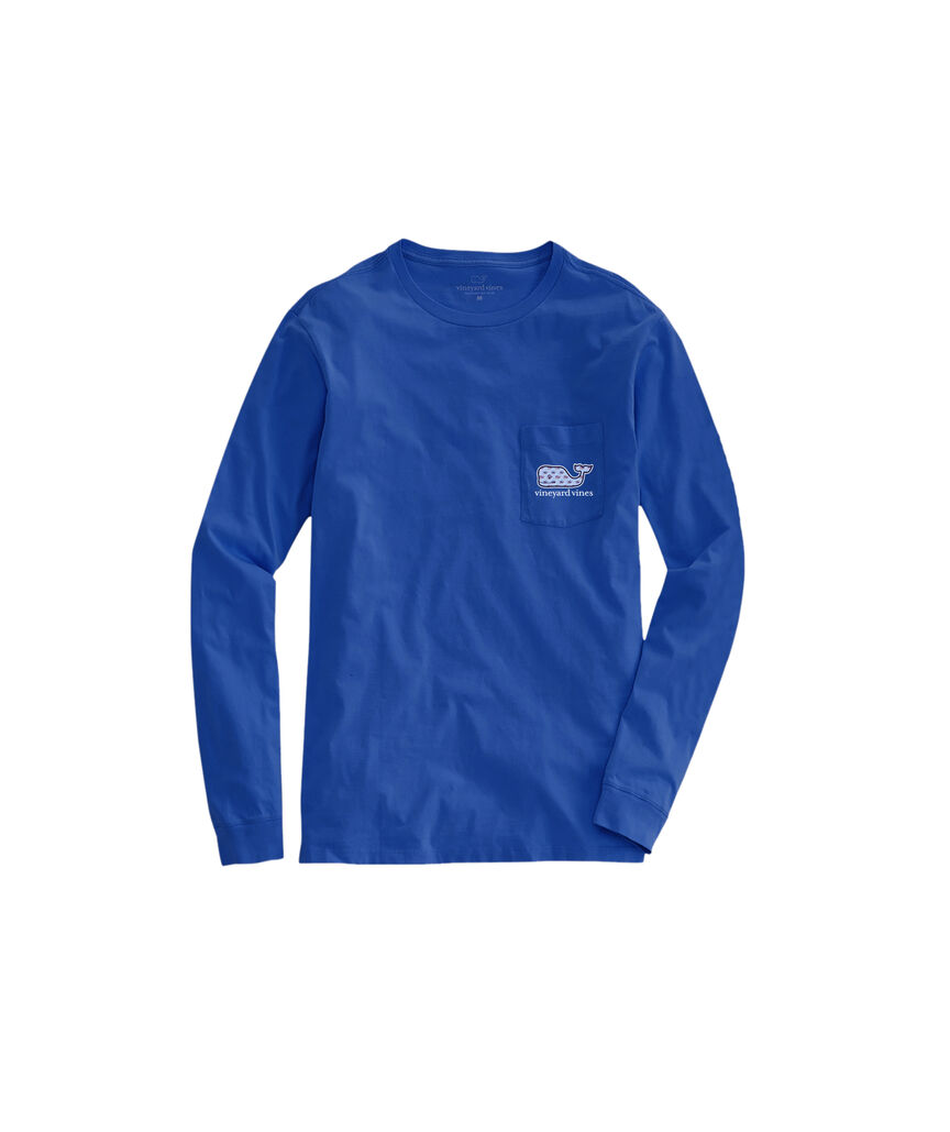 OUTLET Boys' Winter Sports Whale Long-Sleeve Pocket Tee