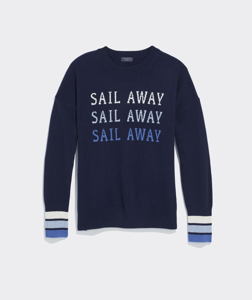 Sail Away Intarsia Cashmere Crewneck Sweater