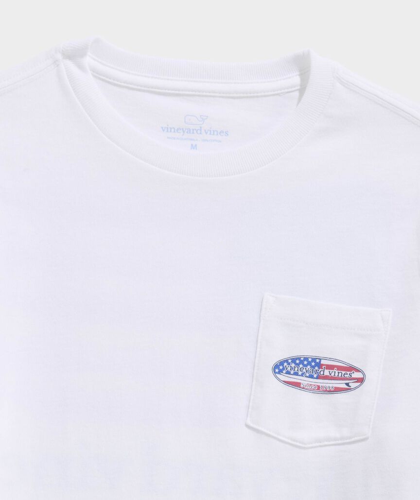 Boys' Surf Chappy Short Flag Short-Sleeve Pocket Tee