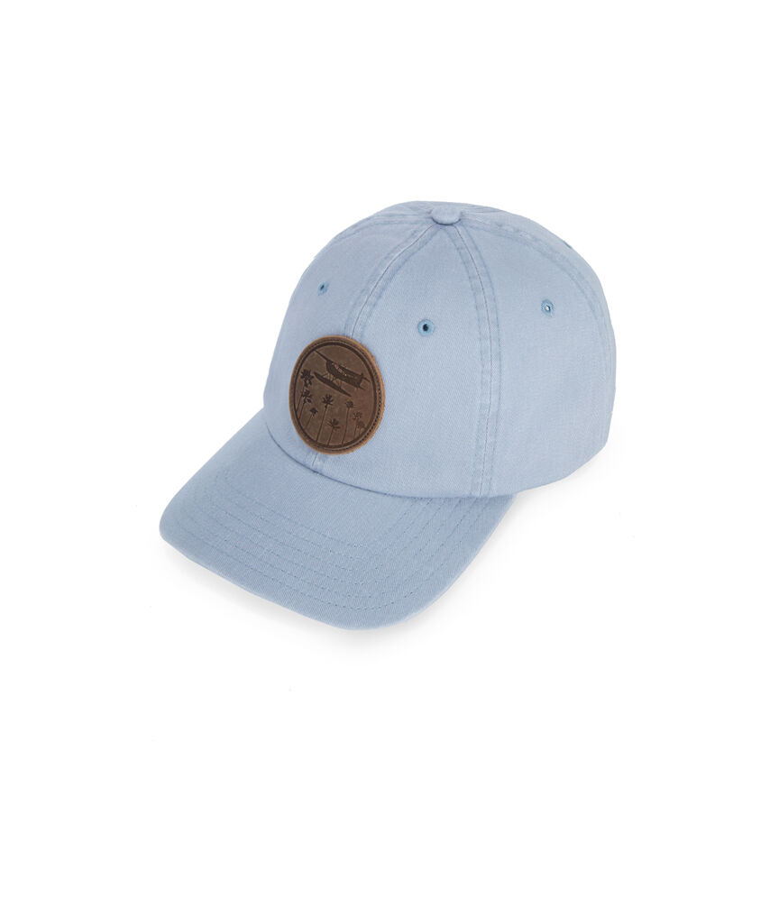Planes & Palms Leather Patch Hat