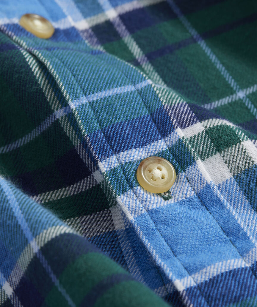 Shop Stretch Cotton Flannel Plaid Shirt at vineyard vines