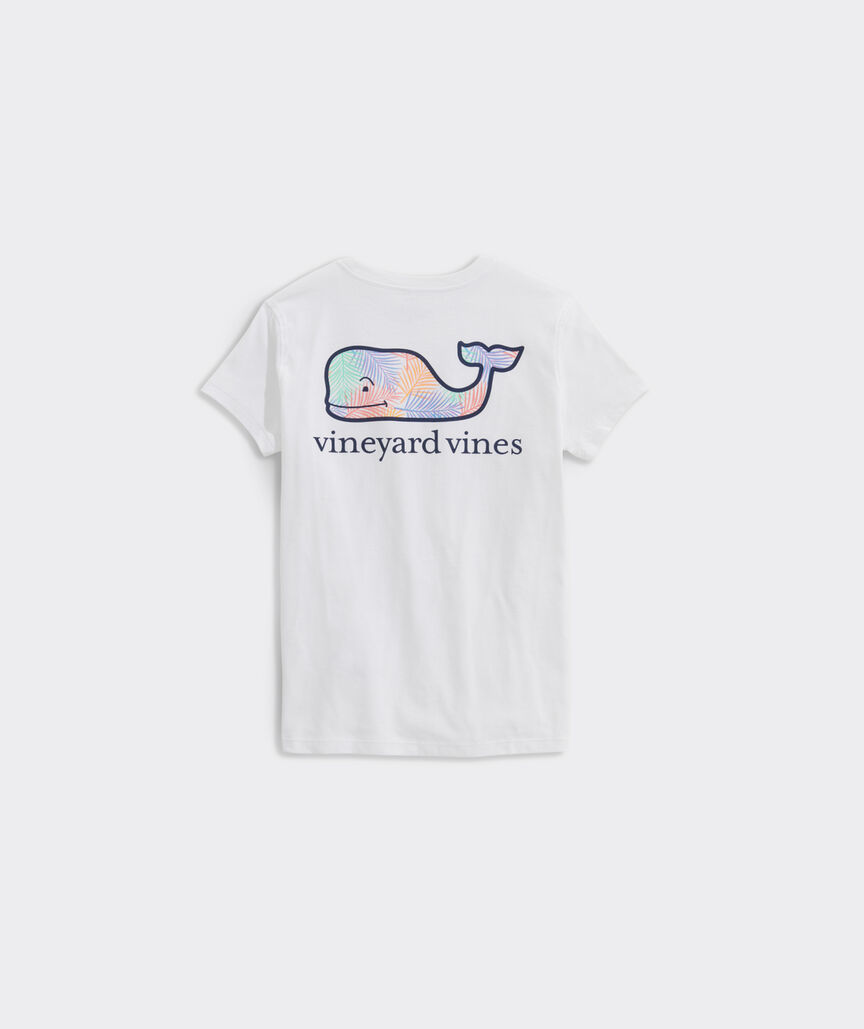 Girls' Rainbow Palms Whale Fill Short-Sleeve Tee