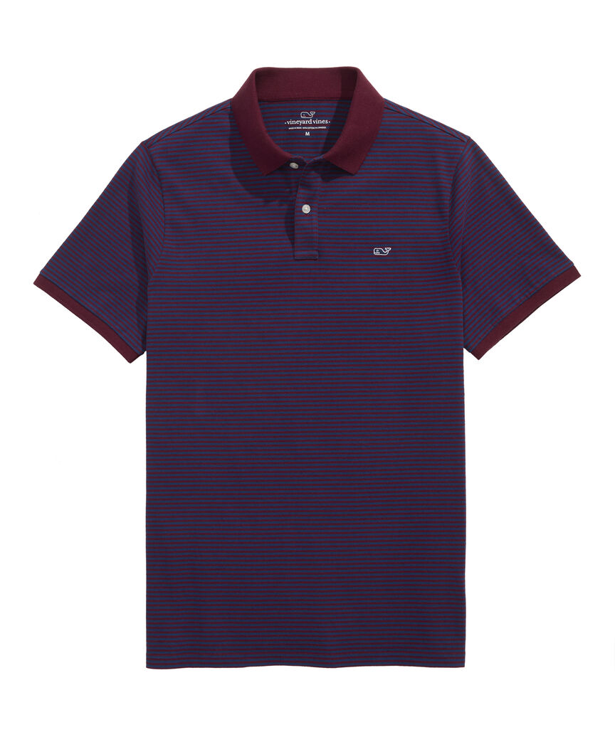 OUTLET Feeder Stripe Stretch Pique Polo