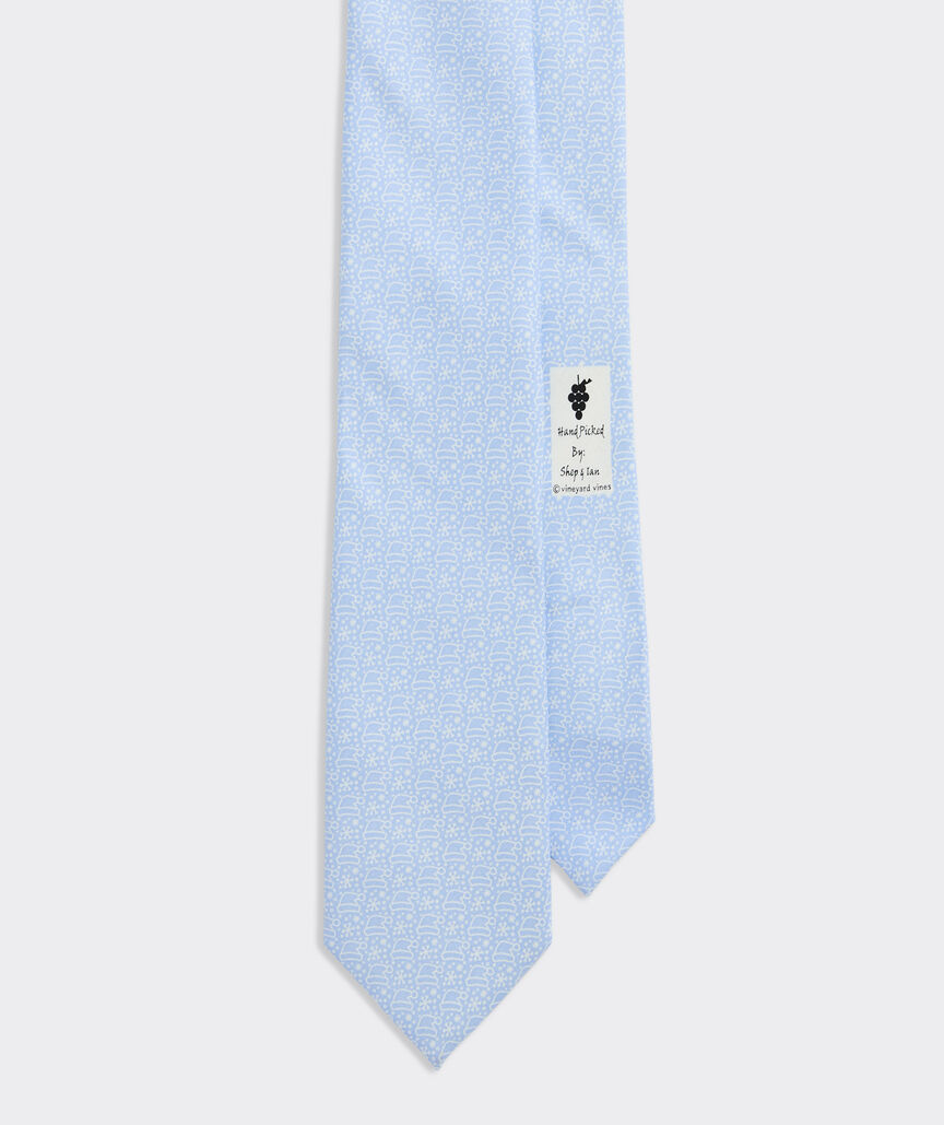 Snowflakes & Santa Hats Silk Tie