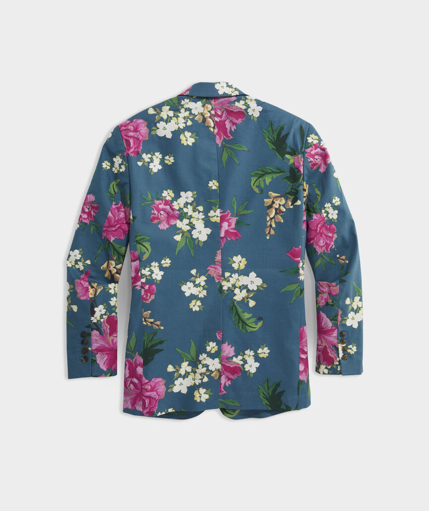 Kentucky Derby Cotton-Linen Floral Blazer