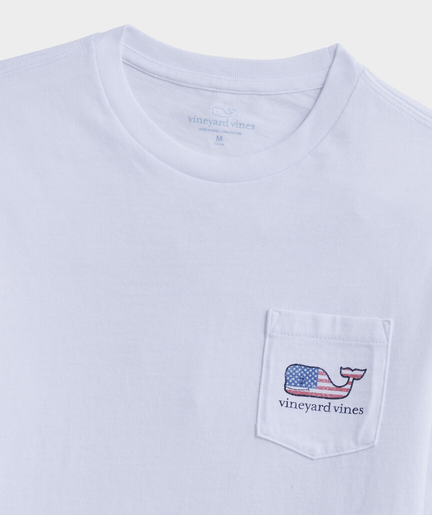 Shop Boys' Flag Whale ShortSleeve Pocket Tee at vineyard vines