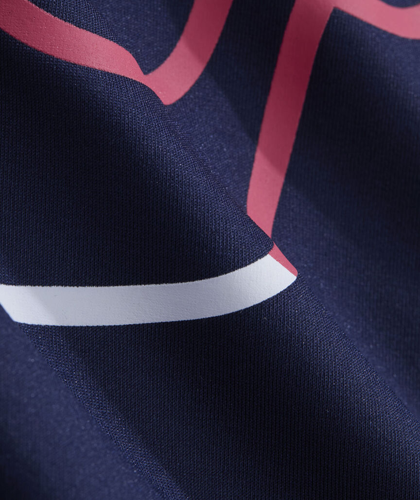 Performance Burgee Whale Long-Sleeve Harbor Hoodie Tee