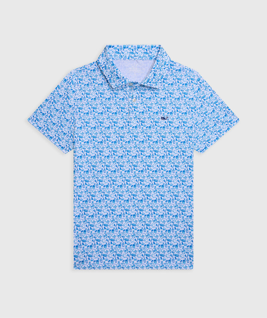 OUTLET Boys' Ballpark Fun Performance Polo