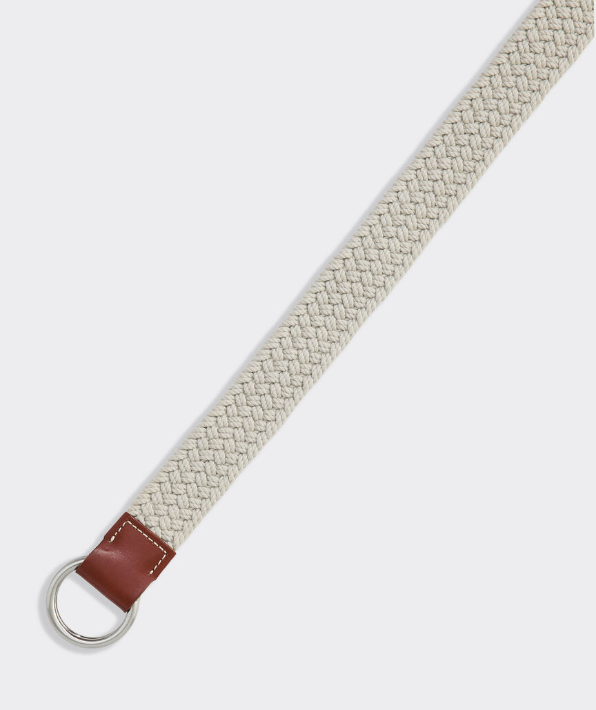 Washed Braided Rope D-Ring Belt