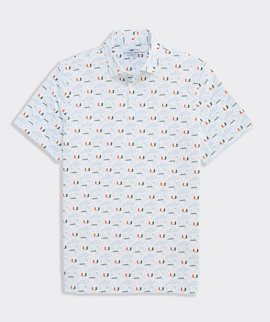 University of Miami Performance Printed Sankaty Polo