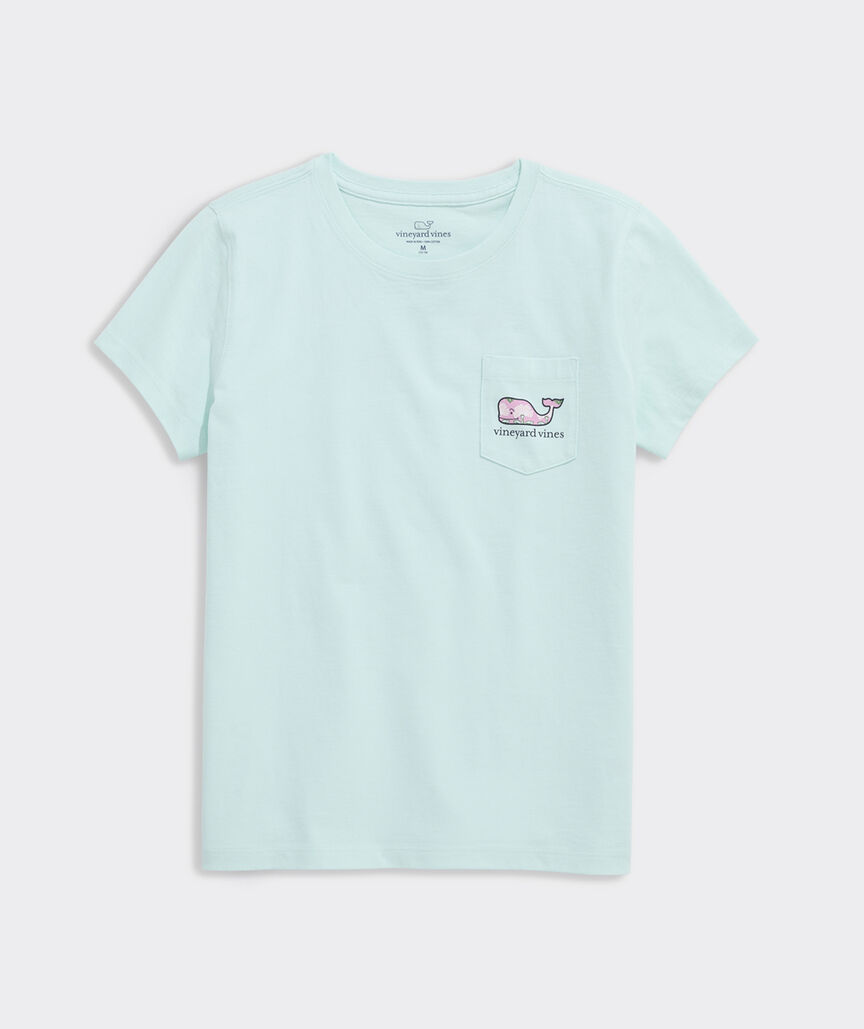 Girls' Callie Block Print Whale Short-Sleeve Pocket Tee