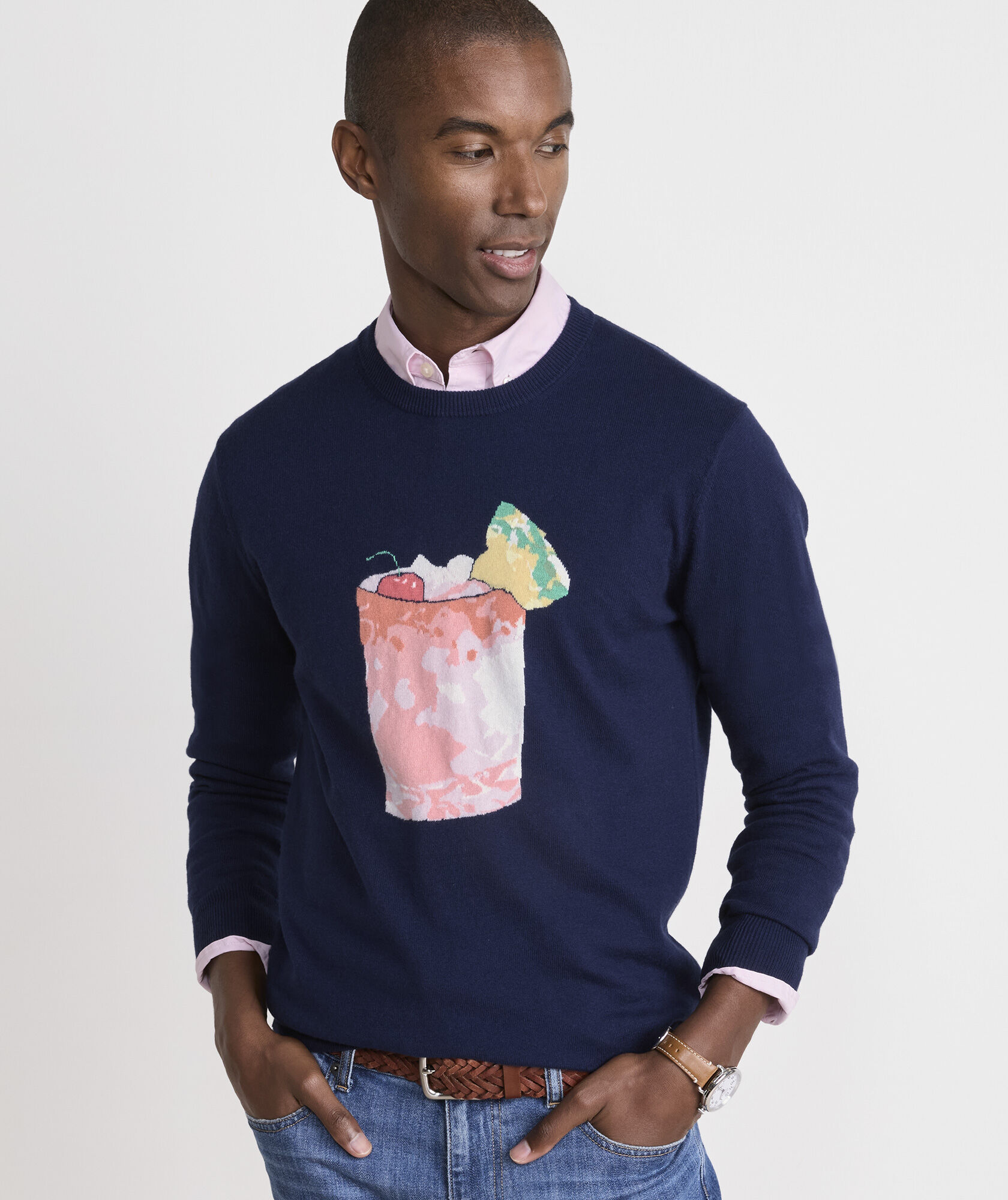 Rumrunner Cotton-Cashmere Crewneck