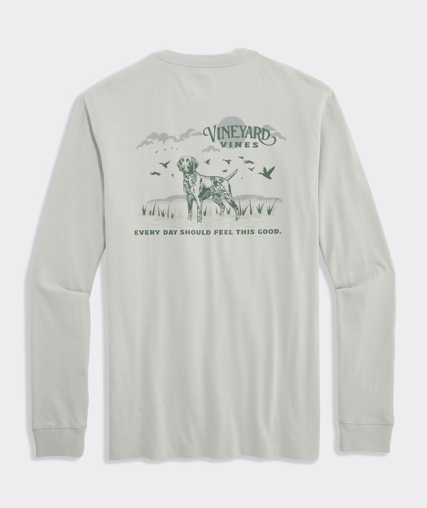 Dog In The Marsh Long-Sleeve Pocket Tee