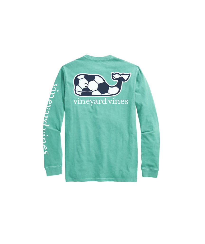 OUTLET Soccer Whale Long-Sleeve Pocket Tee
