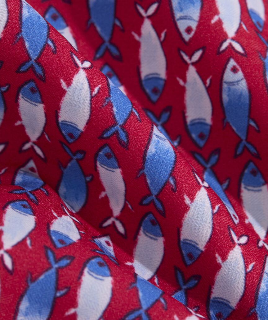 Micro Fish Short-Sleeve Performance Ripstop Shirt