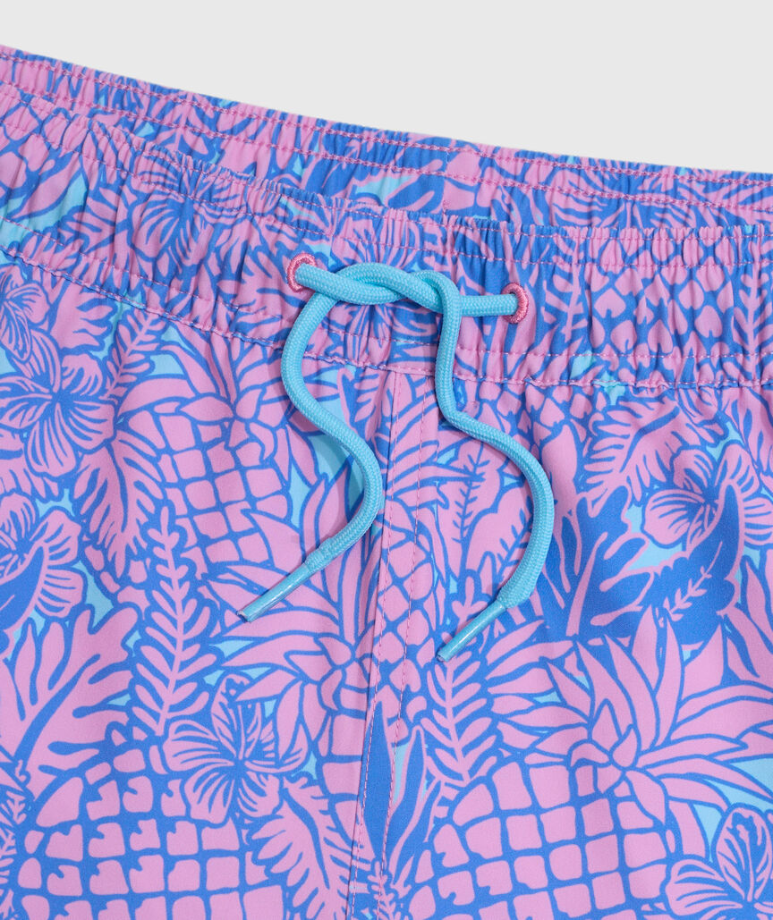 OUTLET Boys' Pineapples & Flowers Chappy Swim Trunks
