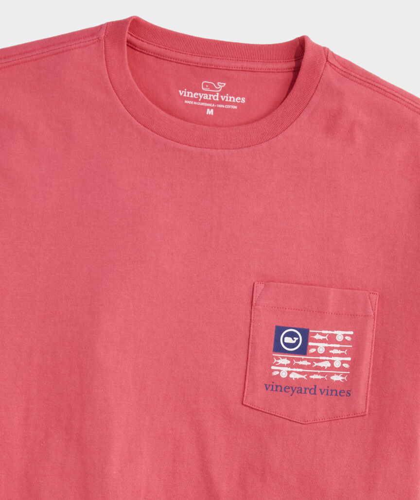 USA Reel Flag Short-Sleeve Pocket Tee
