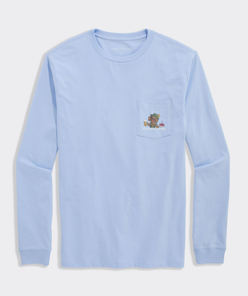 Oktoberfest Doxie Dog Long-Sleeve Pocket Tee