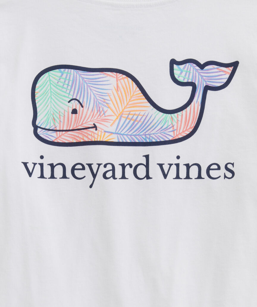Girls' Rainbow Palms Whale Fill Short-Sleeve Tee