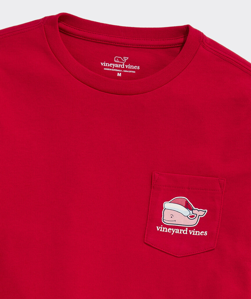 Boys' Santa Whale Long-Sleeve Pocket Tee