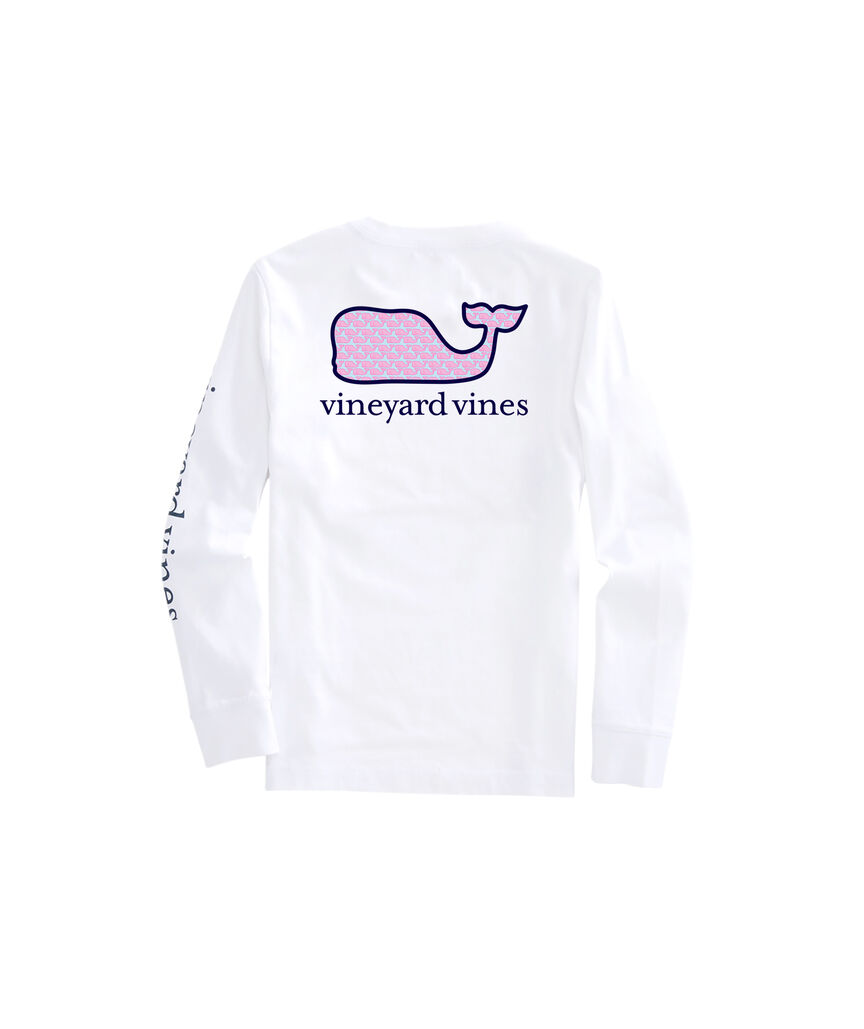 OUTLET Girls' Vineyard Whale Long-Sleeve Pocket Tee