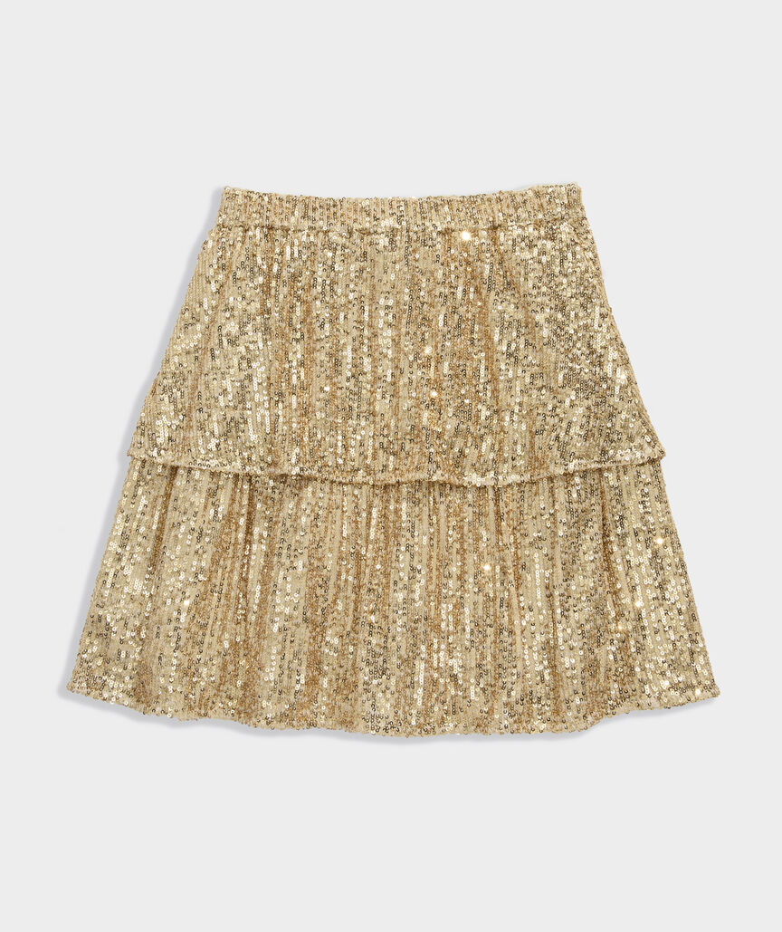 Girls' Sequin Tiered Skirt